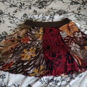 Multicolor Patchwork Skirt